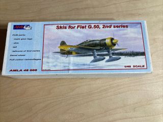 Amla 1/48 Scale Skis For Fiat G.  50,  Second Series Plastic Model Kit