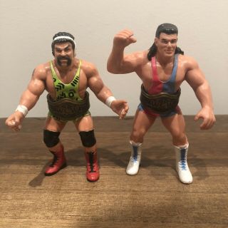 Wcw The Steiner Brothers Galoob Uk Exclusive Vintage Action Figure 1991 Belts