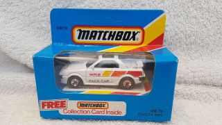 Matchbox Superfast Mb74 Toyota Mr2 Unpunched Macau Box 1981