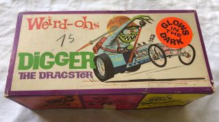Vintage 1969 Hawk Weird - Ohs Digger The Dragster Model Kit 160 - 150