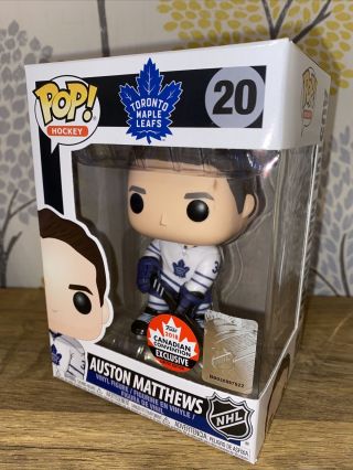 Funko Pop Nhl Hockey Auston Matthews Canadian Exclusive 20 Toronto Maple Leafs