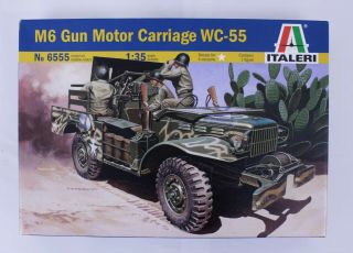 Italeri 6555 Wwii M6 Gun Motor Carriage Wc - 55 (dodge Wc - 52) Truck Model Kit 1/35
