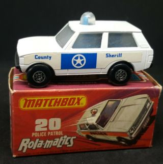 Matchbox Superfast No 20 Police Patrol Rola - Matics In Good Box