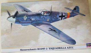Vintage Hasegawa 1/48 Messerschmitt Bf - 109 F - 2 " Esquadrilla Azul " Kit 09794