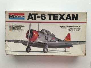 Vintage Monogram At - 6 Texan 1/48 Scale Plane Model Kit (started)