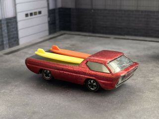 1967 Mattel Hot Wheels Redline Deep Red Deora W/surf Boards - Cracked Windshield