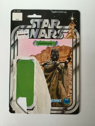 Star Wars Vintage - Sand People Tusken Raider Card Back Kenner 12 Back - 1977