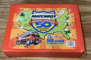 Mattel Matchbox Across America 50th Year Birthday Car Series Carrying Case - B8