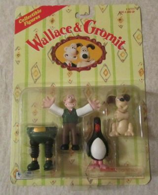 Irwin Wallace & Gromit Collectible Figures The Wrong Trousers 1989 Nip