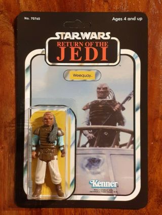 Vintage Star Wars Figure Weequay Recard 1983 Rotj 65 Back
