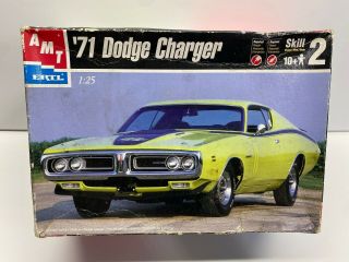 Fb Amt 1:25 Scale 1971 Dodge Charger R/t Boxed Model Kit