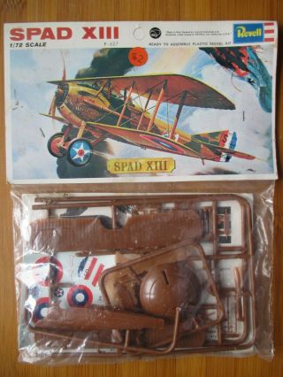 1/72 Scale Revell (lincolin Industries) Model Kit: Spad Xiii.