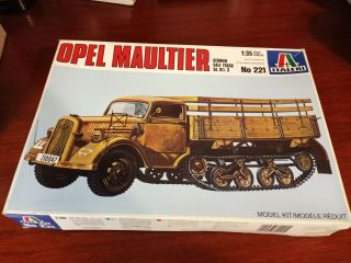 Vintage Mib Italeri 1/35 Opel Maultier Sd.  Kfz.  3 Half - Track Cargo/tow Truck