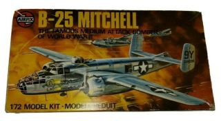 Vintage Airfix B - 25 Mitchell 1/72 The Famous Medium Attack Bomber Of Wwii