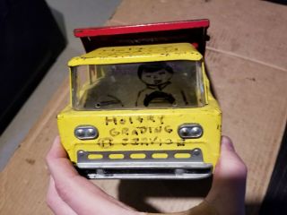 Vintage Metal Structo Grading Service Dump Truck - Writing all over truck 2