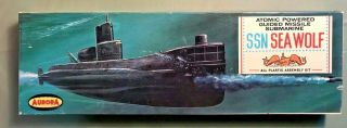 Aurora Ssn Sea Wolf Guided Missle Submarine Model 1962 Vintage