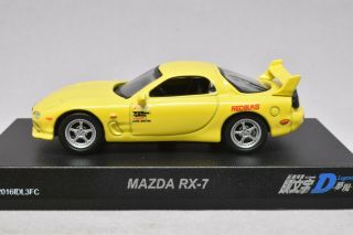 9804 Kyosho 1/64 Initial D Mazda Rx - 7 Fd3s Yellow No - Box Tracking Number
