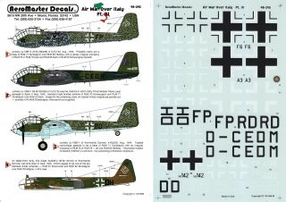 Aeromaster Decals 1/48 Arado Ar 234 Junkers Ju 188d - 1/f - 2 6.  (f) /122 (luftwaffe)