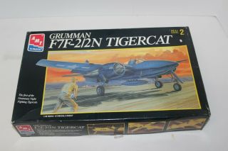 Vtg Amt Ertl Grumman " F7f - 2/2n Tigercat " Us Military Aircraft Model Kit No.  8844