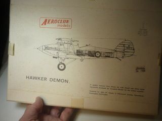 British Hawker Demon Aircraft 1/48 Scale Vacuform Model Kit Started
