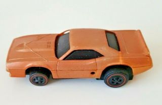 1969 Mattel Sizzlers Plymouth Cuda Trans Am Orange With 4 Redline Wheels Toy Car