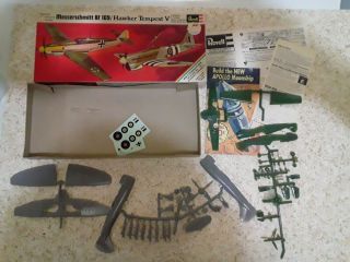 Revell Fighting Deuces Model Plane Kit Bf 109 Hawker Tempest 1/72 1969 Complete