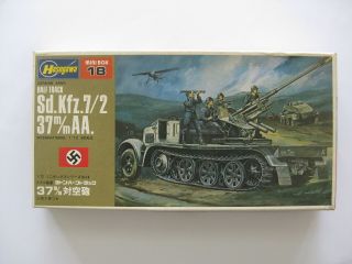 1|72 Model Tank Minibox Sd.  Kfz.  7/2 37mm Aa.  German Army Hasegawa D11 - 2753