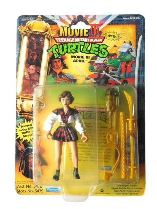 Teenage Mutant Ninja Turtles Tmnt Movie Iii April Action Figure On Card