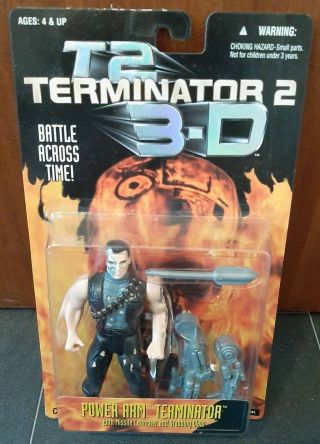 Kenner Terminator 2 3 - D Power Arm Terminator Figure Moc Afa Ukg