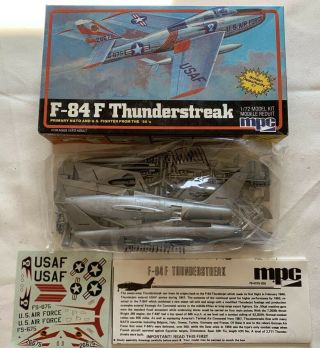 Vintage Mpc 1 - 4215 F - 84f Thunderstreak 1/72 Scale