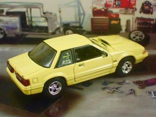 3rd Gen 1979 - 1993 Ford Mustang 5.  0 Notchback Fox Body Pro Street 1/64 Scale Le C