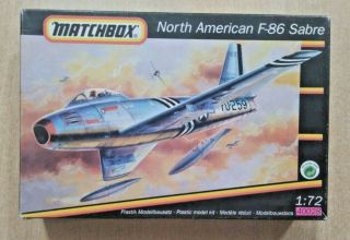 44 - 40028 Matchbox 1/72nd Scale North American F - 86 Sabre Plastic Model Kit