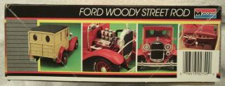1930 FORD WOODY STREET ROD,  1987 Monogram 2749. ,  box open,  bag 2