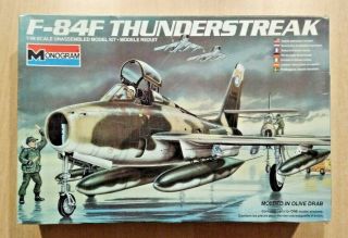 44 - 5432 Monogram 1/48th Scale F - 84f Thunderstreak Plastic Model Parts Kit