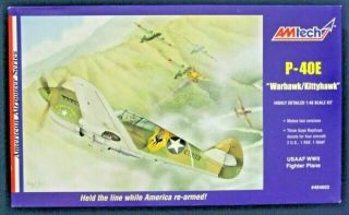 P - 40 E Warhawk Kittyhawk Amtech Kit No.  484602 1:48 Scale No Box