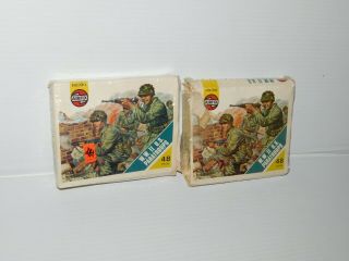 2 Boxes Of Vintage Airfix Wwii Us Paratroopers Figures 1/72 Scale