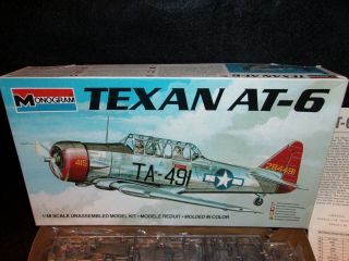 Vintage Monogram 5306 1:48 Texan At - 6 Plastic Model Airplane Kit