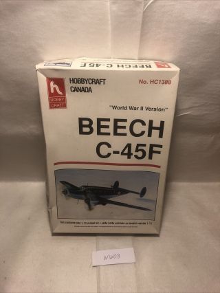 40 - 1388 Hobbycraft 1/72nd Scale Beech C - 45f Plastic Model Kit Hc1388