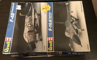 1/72 Revell No.  8908 F - 4b Phantom Ii And F - 16 Fighting Falcon