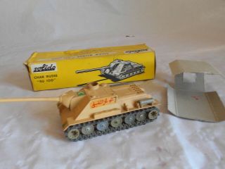 Solido Toys Army Series No 208 Russian Su 100 Tank Boxed 1960s