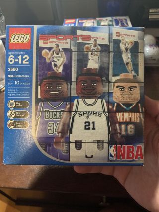 Lego Nba Set 3560.  Ray Allen,  Tim Duncan And Paul Gasol.  Wear On Box.