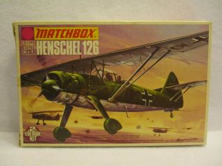 Matchbox Henschel Hs/126 Model Kit 1/72 Pk - 26 Complete Kit