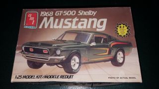 Ford Shelby 1968 Mustang Gt 500 Amt 1 25 Model Kit Ertl Drag Partial Build