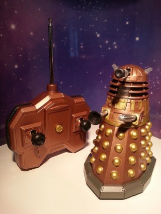 Doctor Who Gold Dalek Infra Red Battle Version Talking Radio Control 5 " Figure
