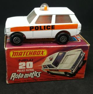 Matchbox Superfast No 20 Police Patrol Rola - Matics In Vg Box