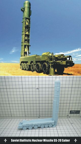 1/144 Resin Kits Soviet Ballistic Nuclear Missile Ss - 20 Saber