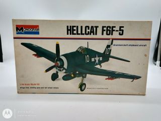 Vintage Monogram Model Kit Hellcat F6f - 5 Complete