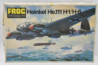 Heinkel He.  111 H - 1/h - 6 100 Complete Unbuilt Plastic Model Kit Frog 1:72