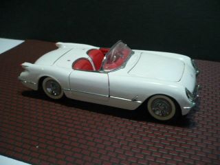 Franklin 1953 Chevy Corvette White/red Die Cast 1/24th