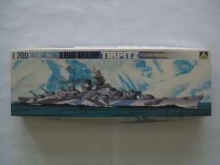 1|700 Model Ship German Battleship Tirpitz - Water Line Series Aoshima D12 - 2128